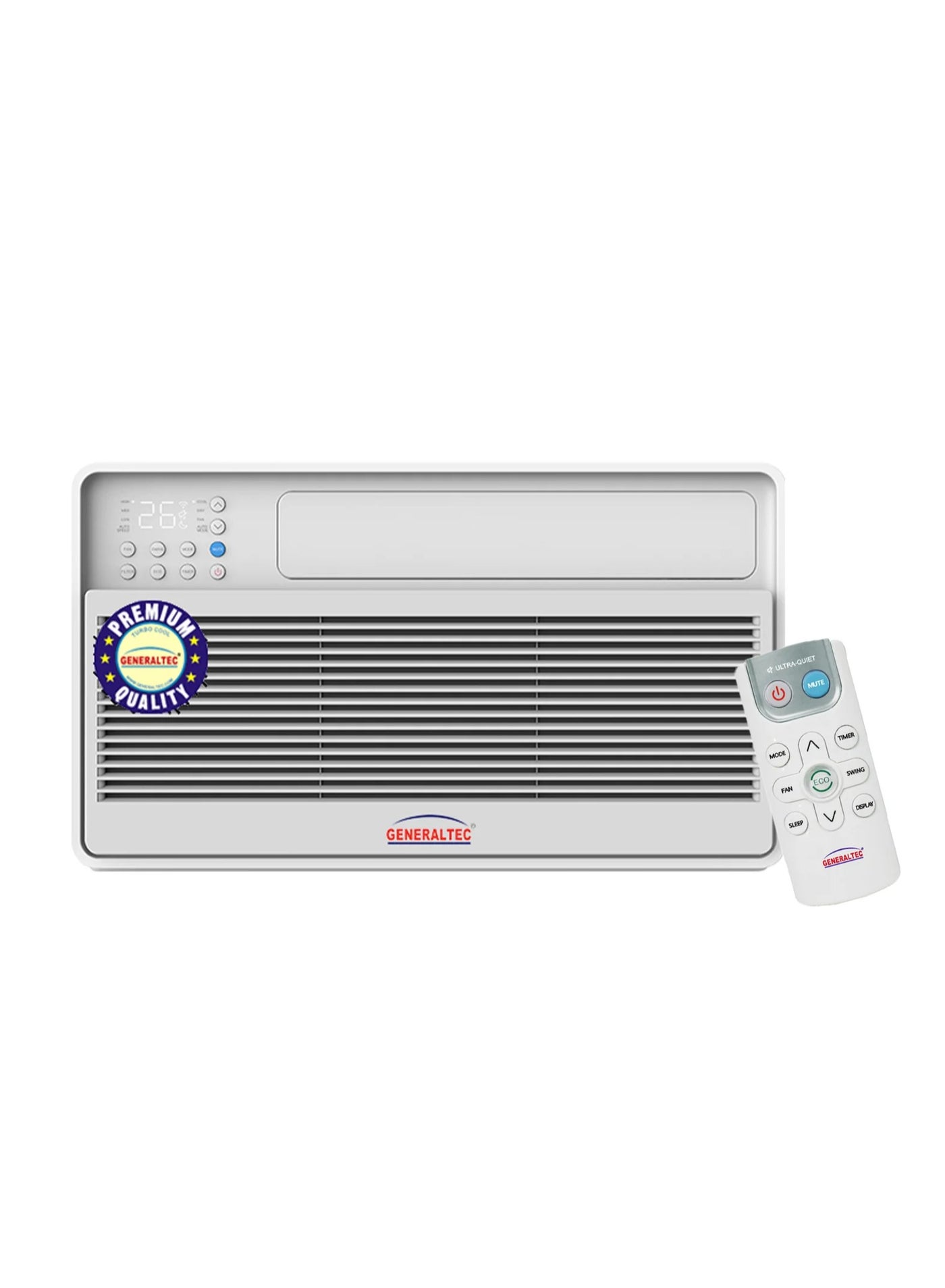 Compare Generaltec 1 Ton Inverter Window Air Conditioner – T3 Rotary Compressor, Remote Control, Turbo Cooling, Energy Efficient, Low Noise Inverter Window AC | Model GIWAC12T3 | 1 Year Warranty & 5 Years Compressor at KSA Price