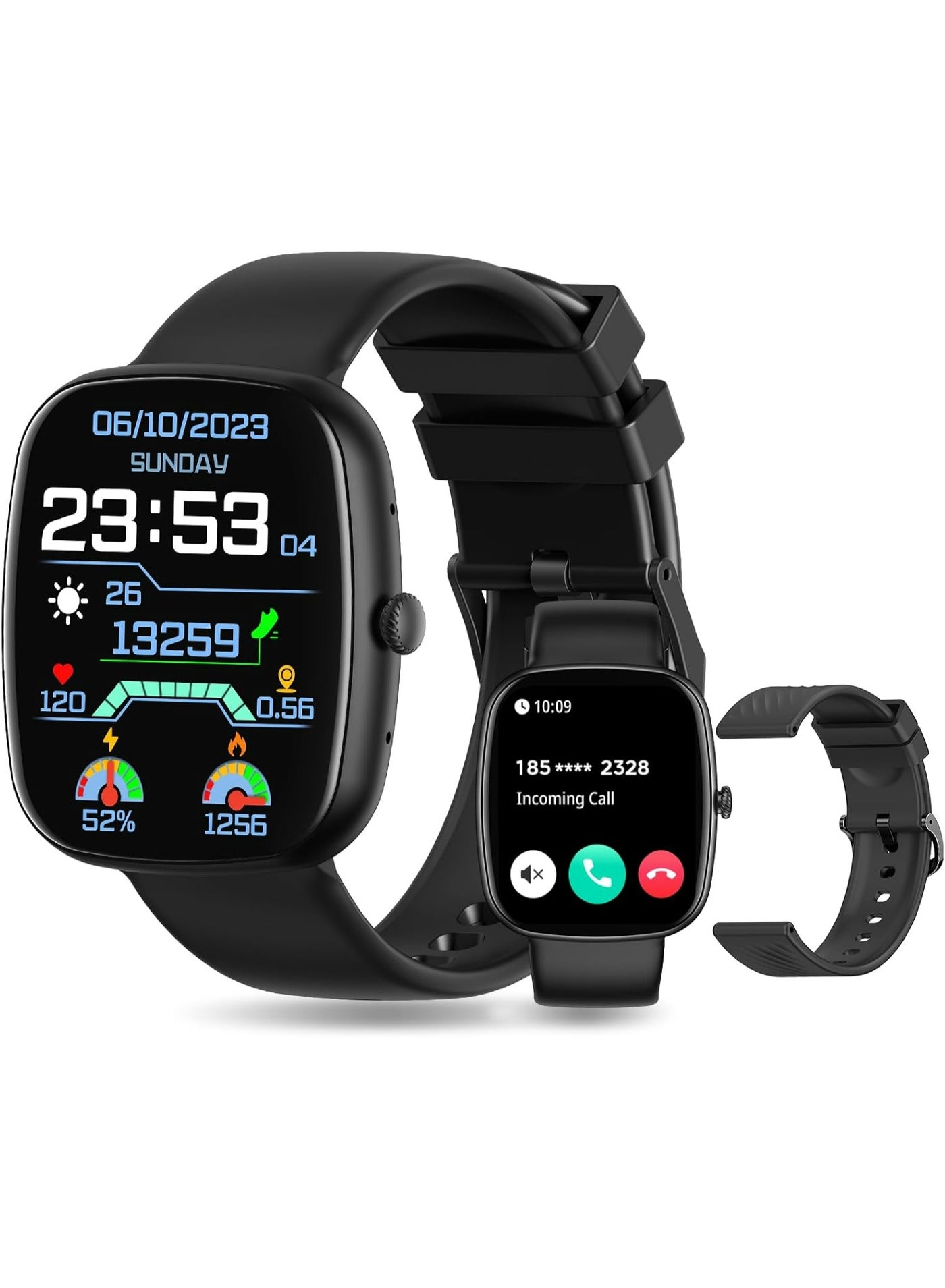 Compare PEJE ZW01Pro Smartwatch  1.83 Display, Bluetooth Calls, 15Day Battery, IP68 Waterproof, 123+ Sports Modes, SpO2HRSleep Monitor, Prayer Alerts,Smart watch Compatible Android iOS Black at KSA Price