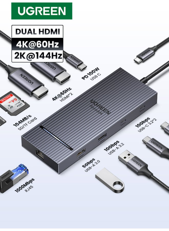 Revodok USB C Hub 10 in 1 Dual HDMI…