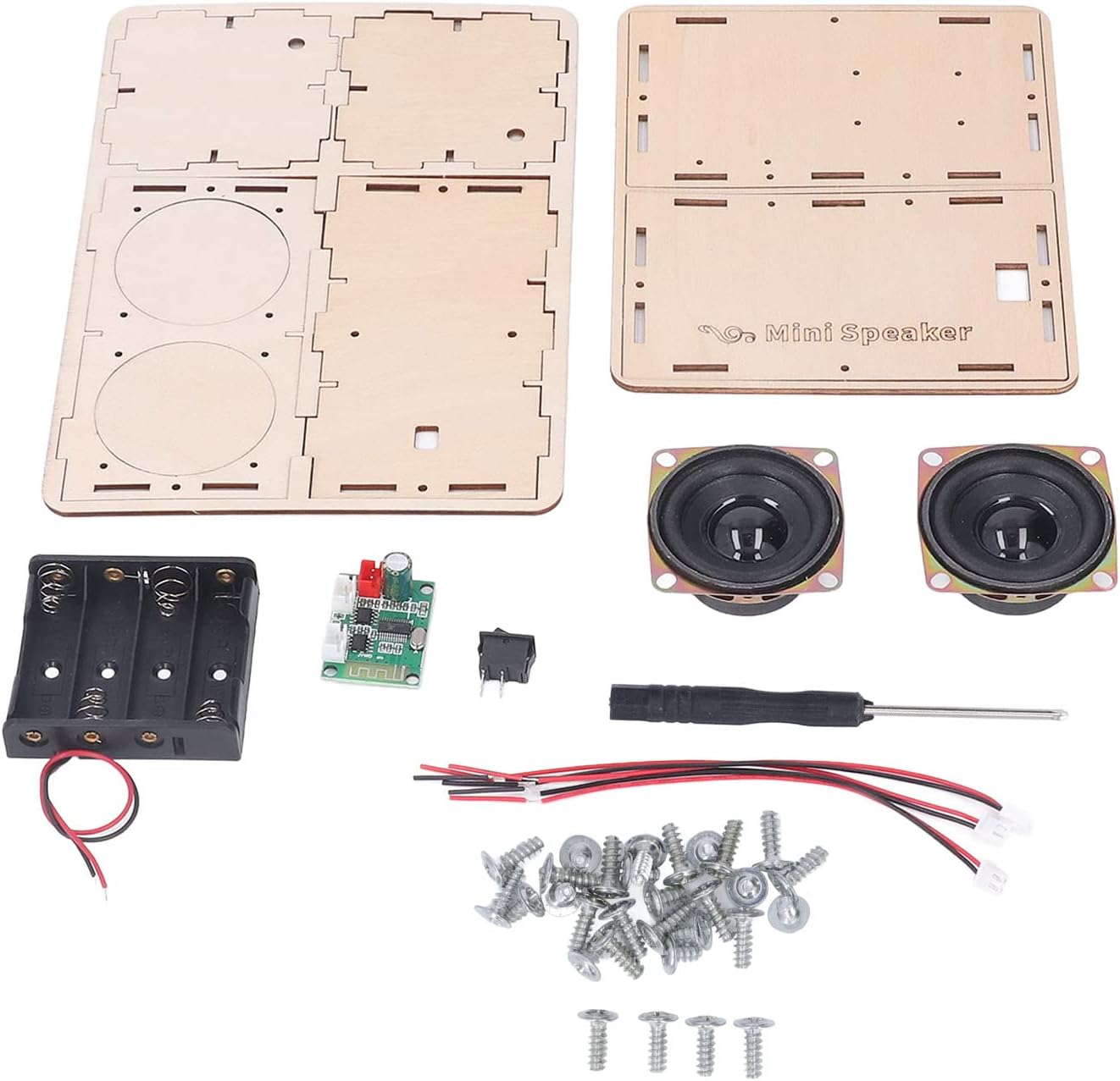 Compare klarako DIY Speaker Kit, DIY Bluetooth Speaker Kit Stereo Surround Non Toxic Composite Wood DIY Speaker Kit for Pupil at KSA Price