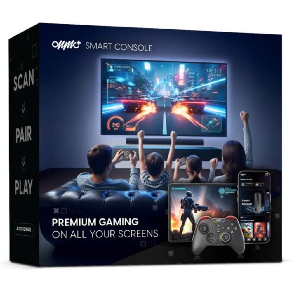 Compare ihiikOnmo_Plus Elite Edition Bluetooth Smart Console with Premium Games and Pro Controller for TV, Laptop, Tablet and Smartphone Black with Red Renewedppppp at KSA Price