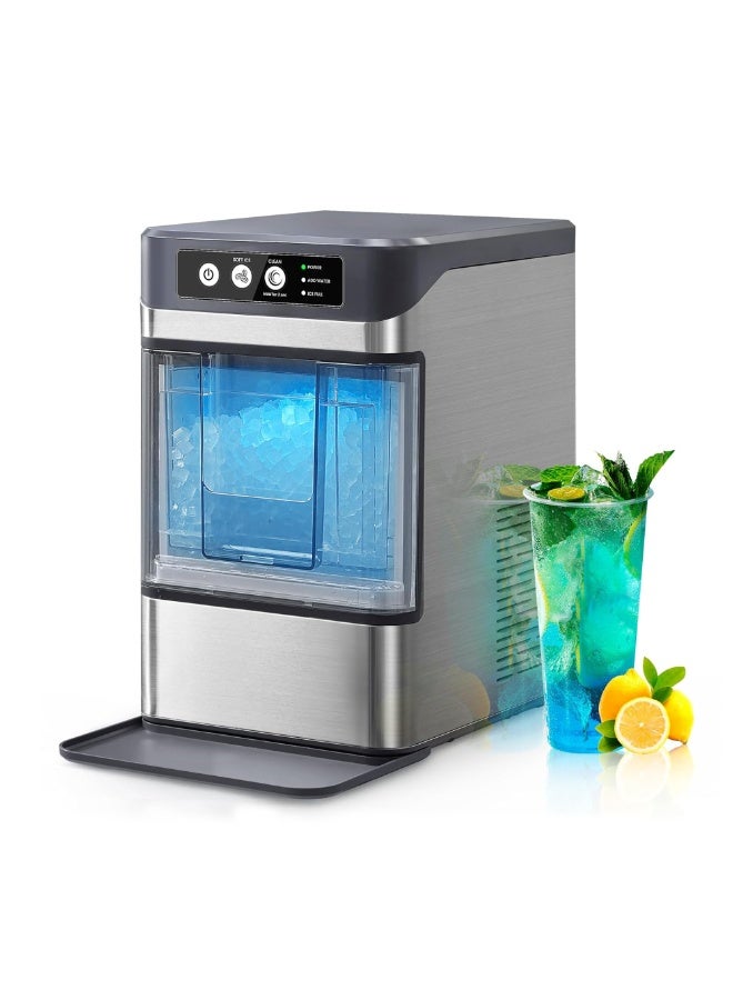 Compare Automatic Nugget Ice Maker Countertop Portable Chewable Pellet Ice Machine, 6Minute Fast Production, SelfCleaning, Smart Sensors, Quiet 35dB Operation with Scoop 17KG24H at KSA Price
