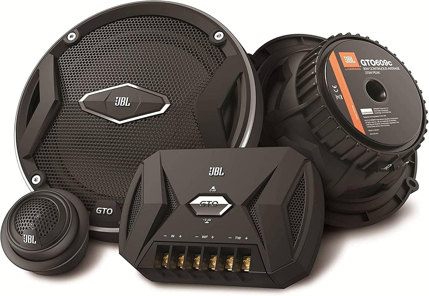 Compare JBL GTO609C 270 Watts 612 Premium Car Audio Component Stereo Speaker System with Patented Plus One WooferCone Technology at KSA Price