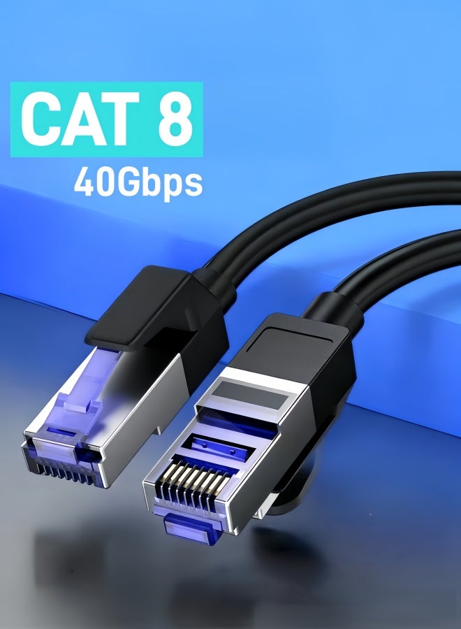 Compare Cat8 Ethernet Cable 5M, Gaming Grade 40Gbps 2000MHz RJ45 Network Cable, Pure Copper Core & MultiShielded LAN Wire, Durable PVC & Metal Shell, Compatible with PS5XboxSwitchPCRouterModem, Ideal for 4K8K Video, Office & Gaming  Black at KSA Price