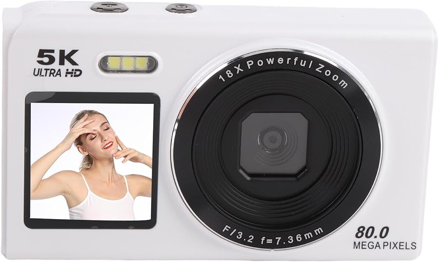 Vbestlife 5K Dual Screen WiFi Vlog Camera 80MP…