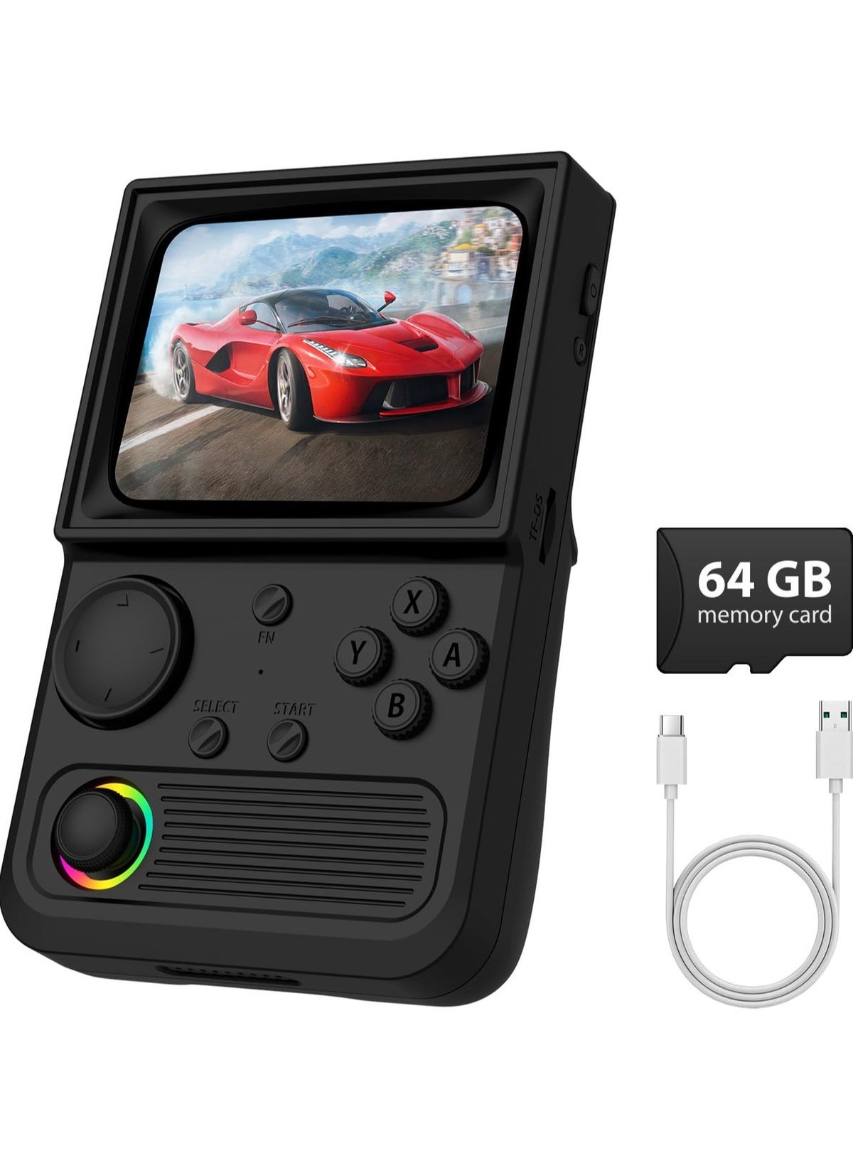 R36T Retro Gaming Console, 3.5'' IPS Screen CRT-Inspired,…