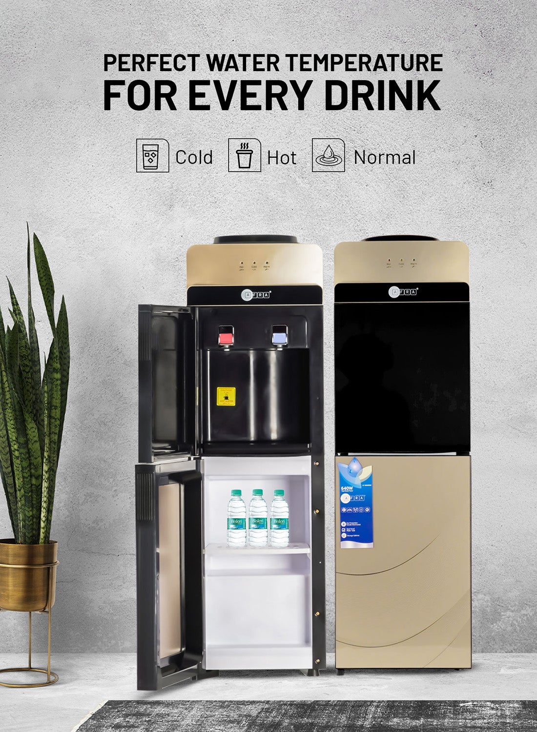 Top loading Water Dispenser 2 Tap Cover Cabinet…