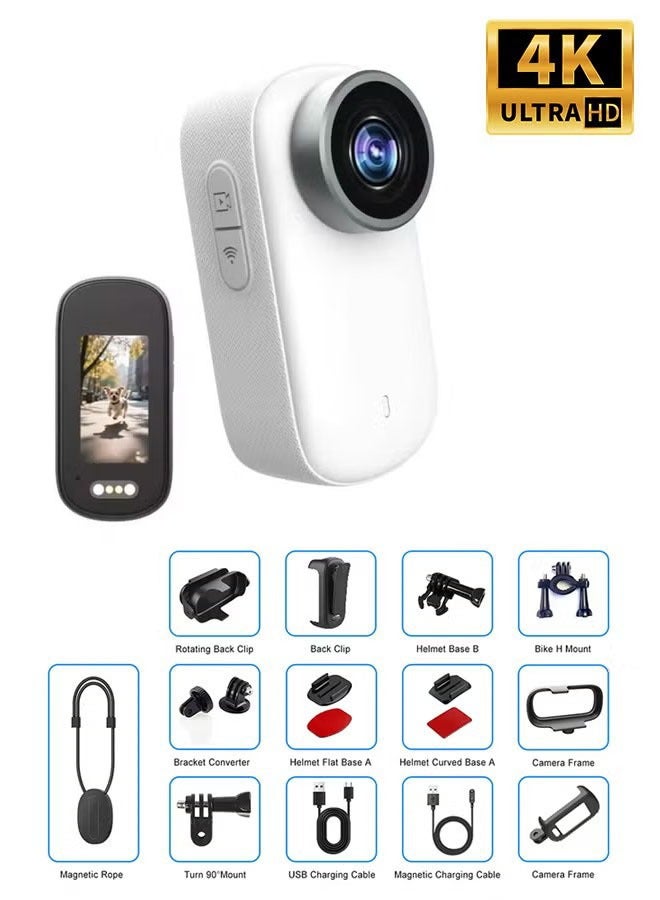 4K Portable WiFi Mini Sports Camera Magnetic Mount…