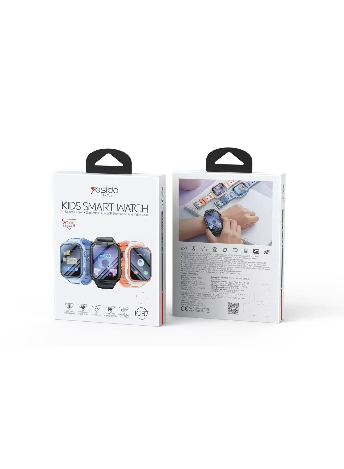 Compare Y37 Kids Smart Watch with SIM Card Support, 2G+4G Network, Video Calling, GPSLBS+WiFi Tracking, HD Camera, IP67 Waterproof, 1.83 Inch Touch Screen, 800mAh Battery, 1 Year Warranty at KSA Price