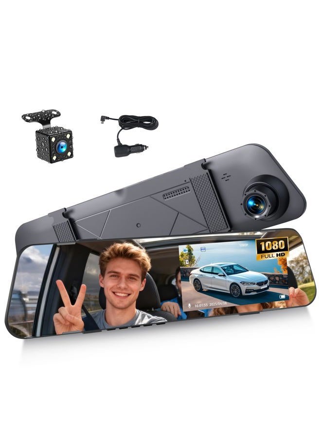 Compare 4.5 Inch 1080P Car Dual Lens HD Rearview Mirror Car Recorder with 480P Rear Cameras at KSA Price