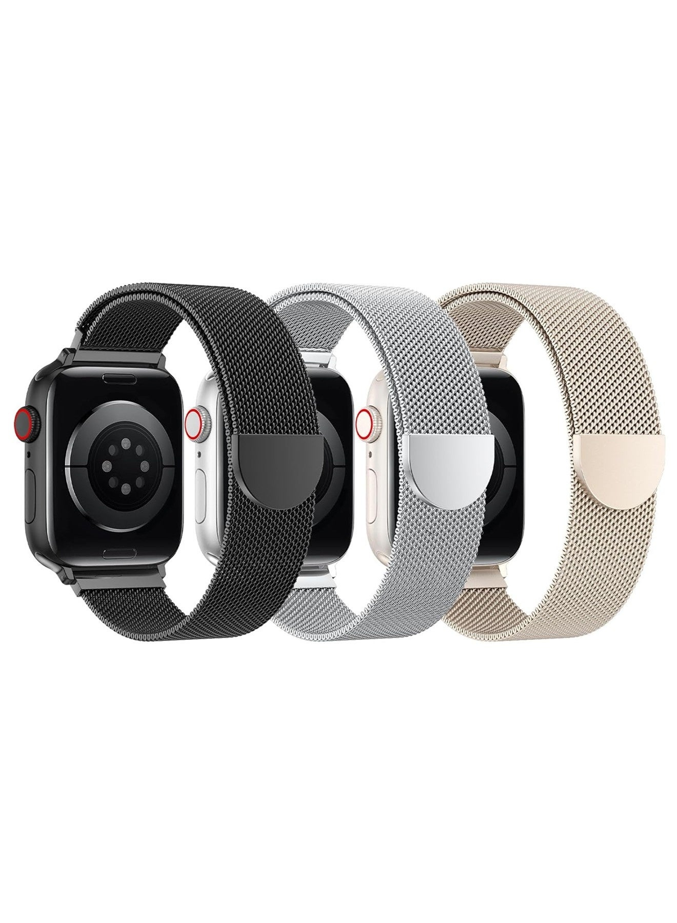 [3 Pcs] Mesh Loop Compatible with Apple Watch Bands…