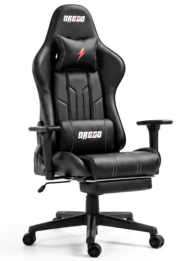 Compare Wrath Pro Ergonomic Gaming Chair, Computer Chair with Adjustable Seat, PU Leather, 3D Armrest, Memory Foam Head & Lumbar Support Pillow Home & Office Chair with Footrest & Recline Black at KSA Price