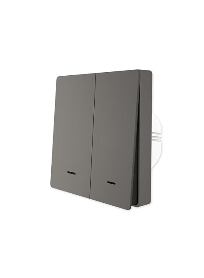 Smart Life Zigbee Push Piano Switch – 2 Gang (Black)…