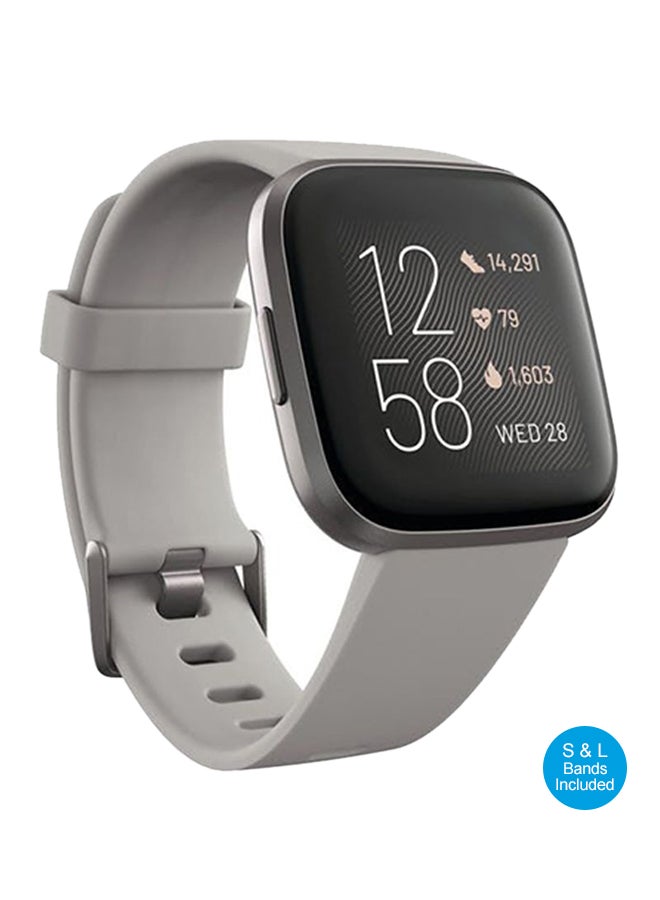 Compare Versa 2 NFC Smartwatch StoneMist Grey Aluminum at KSA Price