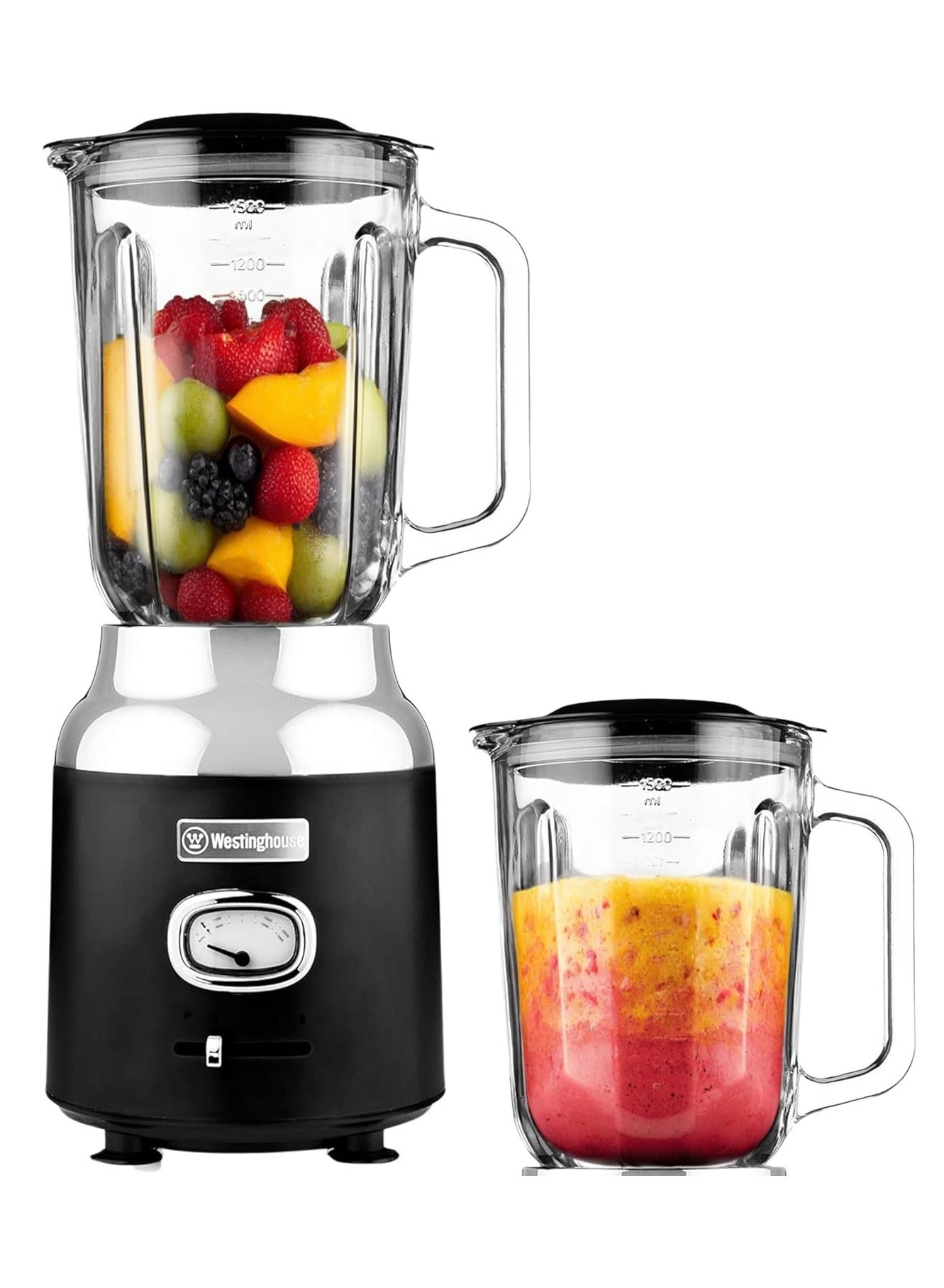 USA Retro Electric Blender Food Mixer – 600W, 1.5L…