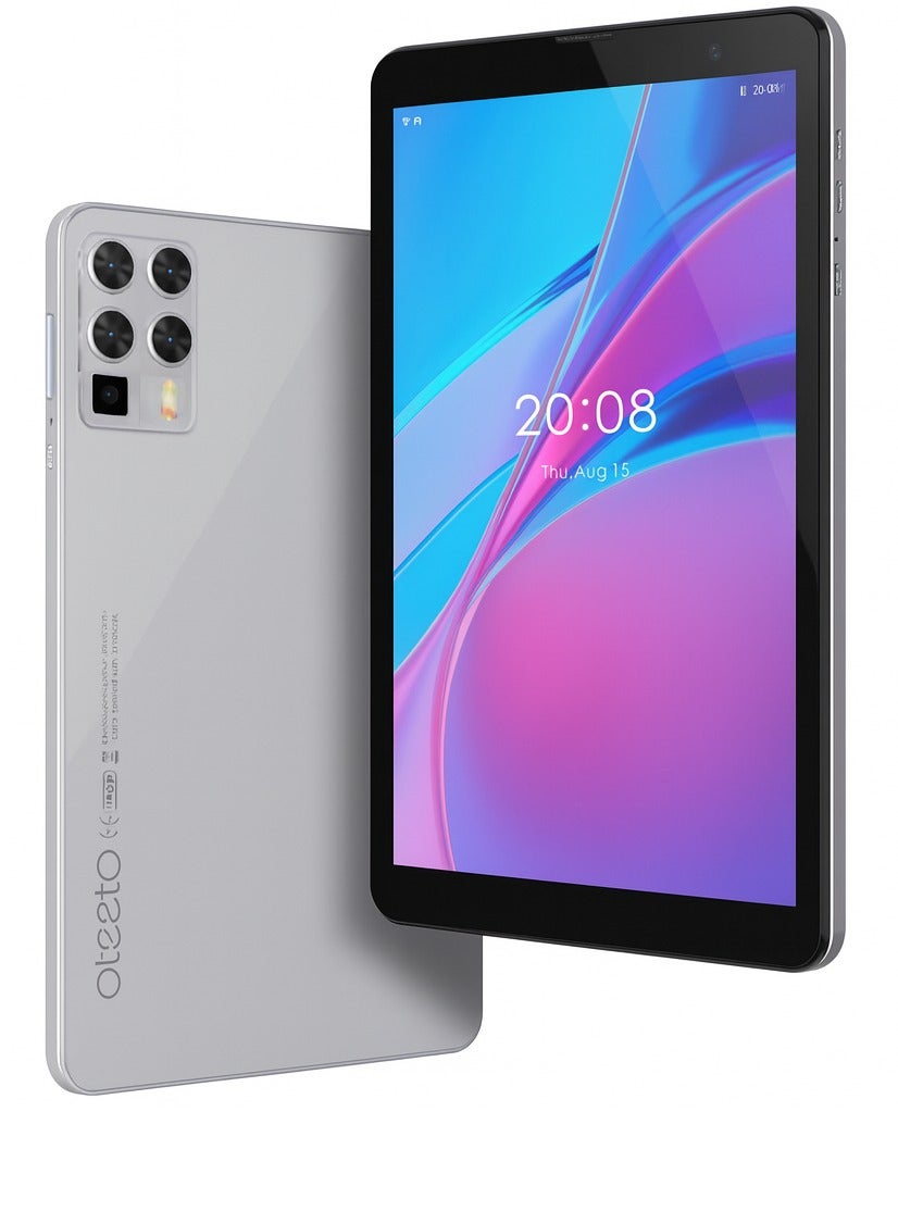 Compare Oteeto TAB 8 Android 13 Tablet – 8 IPS Display, OctaCore 1.8GHz, 8GB RAM + 256GB ROM, 5G Dual SIM, 13MP Rear + 5MP Front Camera, 5000mAh Battery, with Keyboard & Accessories at KSA Price