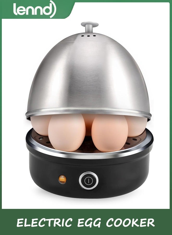 Compare Electric Egg Cooker, Rapid Egg Boiler with Auto Shut Off for Soft, Medium, Hard Boiled, Poached, Steamed Eggs, Vegetables and Dumplings, Stainless Steel Tray with 7Egg Capacity Black at KSA Price