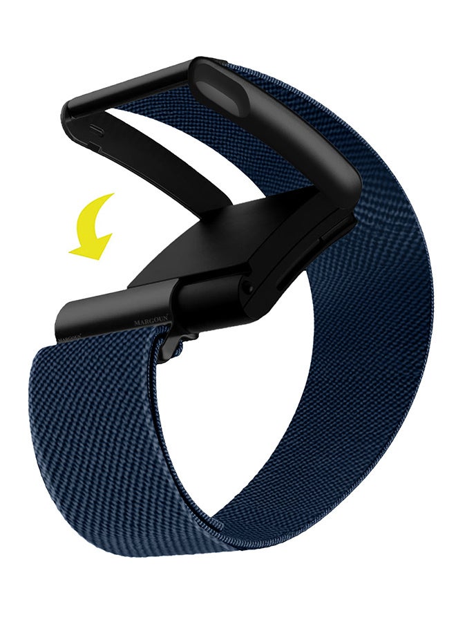 Compare Adjustable Nylon Sport Strap Compatible with Whoop Life MG – Breathable and Waterproof Replacement Wristband Navy Blue at KSA Price