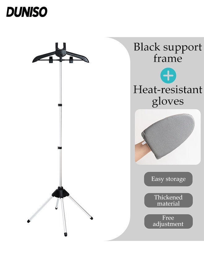 Compare Steamer Rack For Clothes,Steam Ironing Garment Rack,Garment hanger for steaming clothes with Ironing Gloves,Retractable & Foldable,for Home, Office, Commercial Use,84160cm?Black at KSA Price