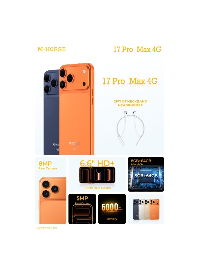 M-HORSE 17 Pro Max 4G Mobile Phone, 8GB…