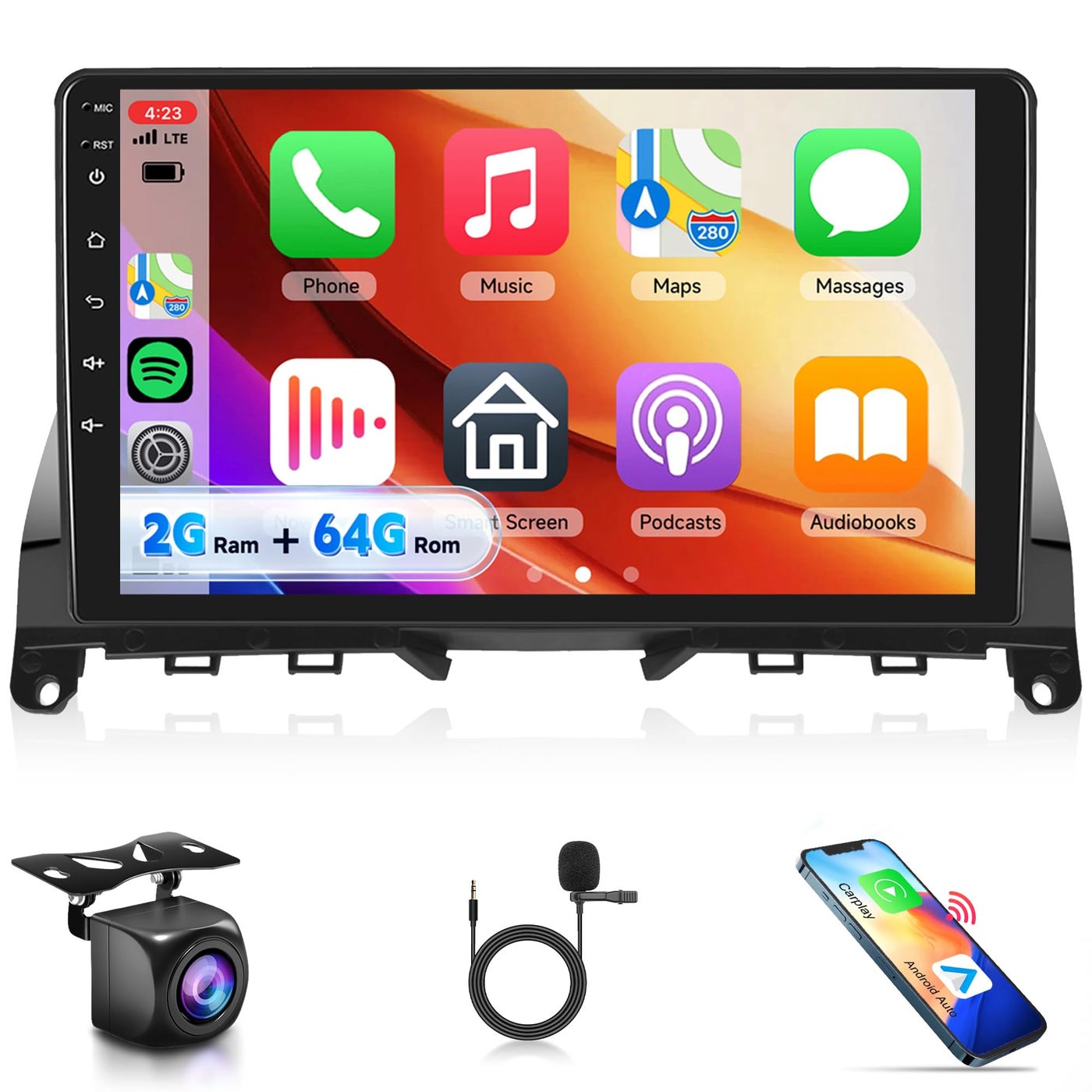 2G64 Android 13 Car Radio Stereo Wireless Carplay…