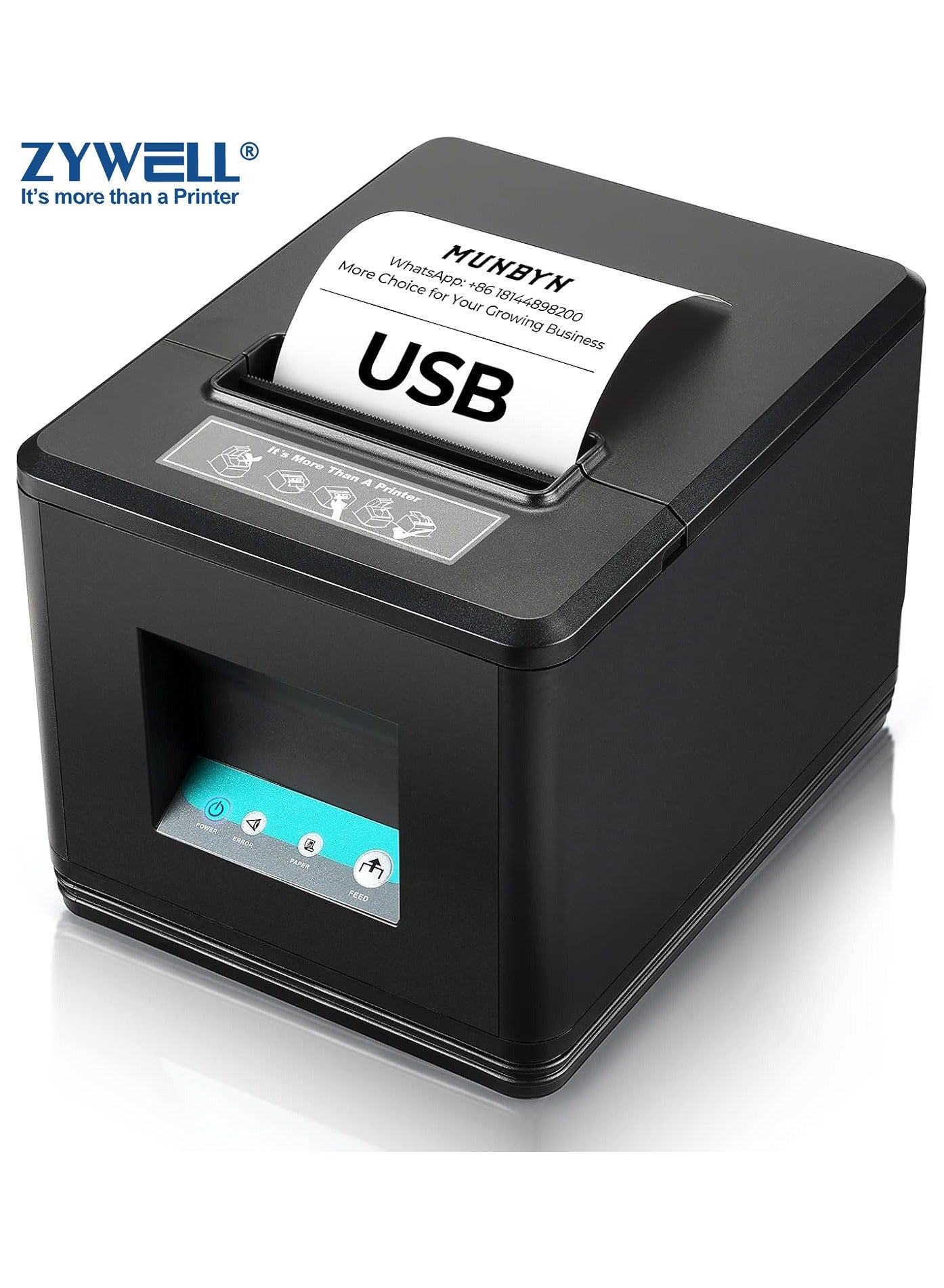 Compare 80MM Thermal Printer Receipt, USB Bill Printer, Thermal POS Printer with Auto Cutter ESCPOS Command Compatible with WindowsLinuxMac, Support 70+ Languages USB Interface at KSA Price