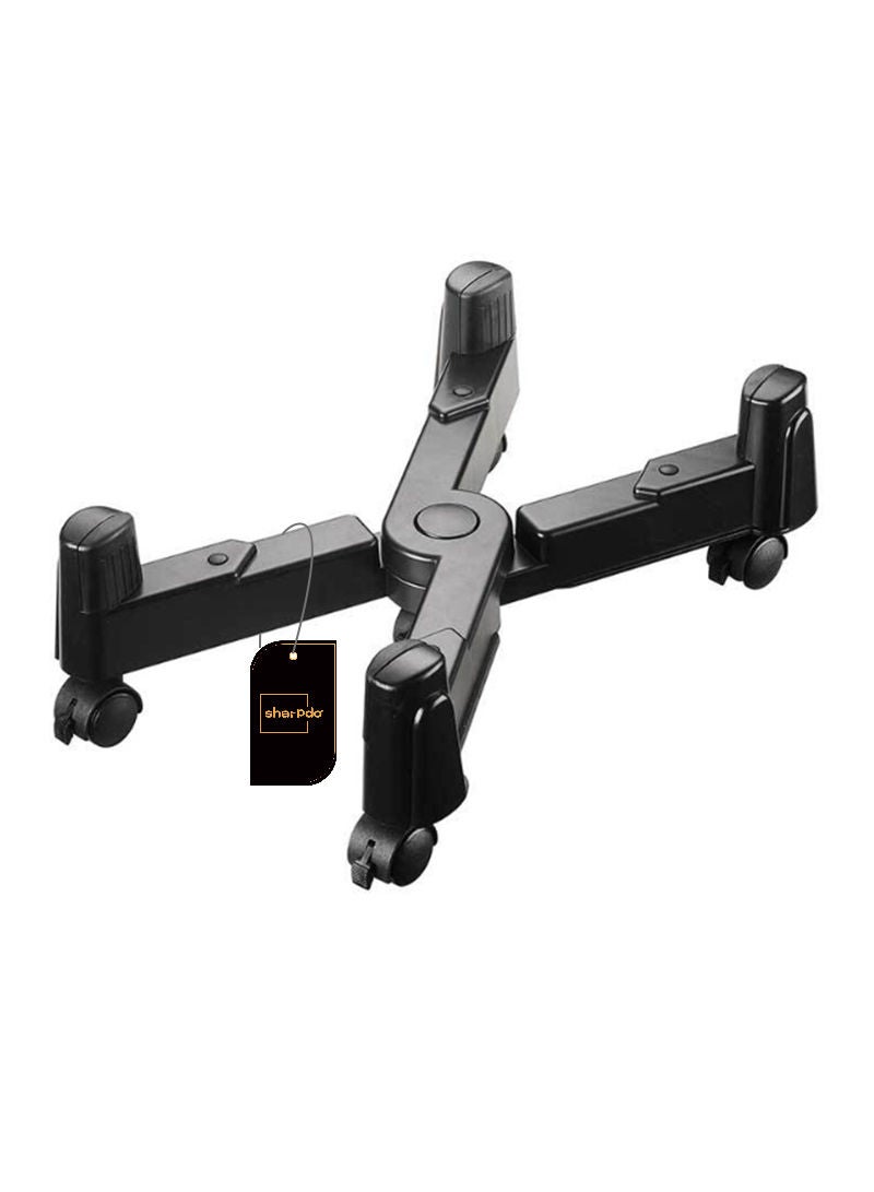 Compare Computer Tower Stand, CPU Holder Desktop Stand Desktop ATXCase Mobile Cart Holder Adjustable Width with 4 Caster Wheels, Fits Most Computer Cases Under Desk, Black at KSA Price