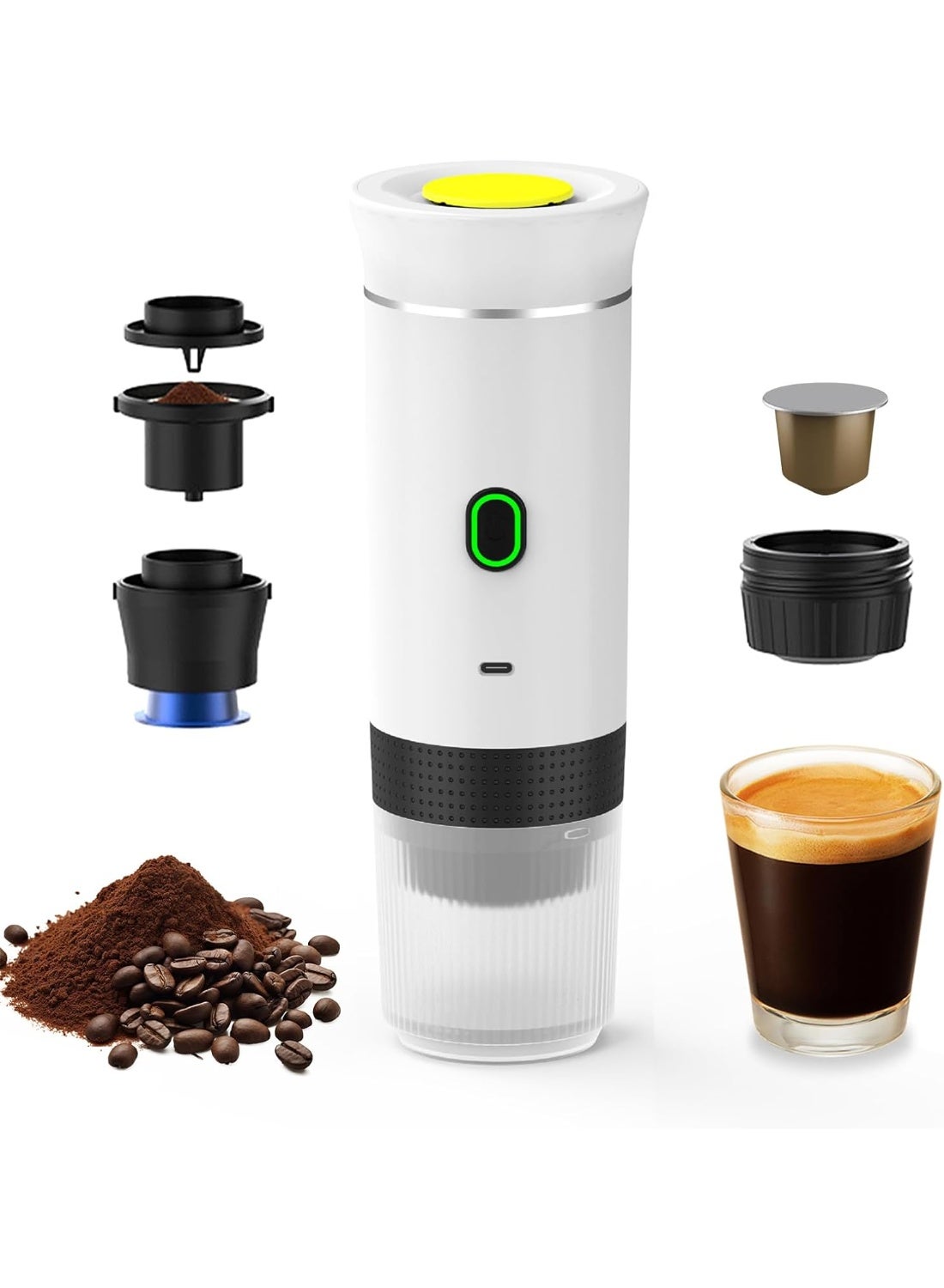 Cordless Coffee Machine for Car Home Travel…