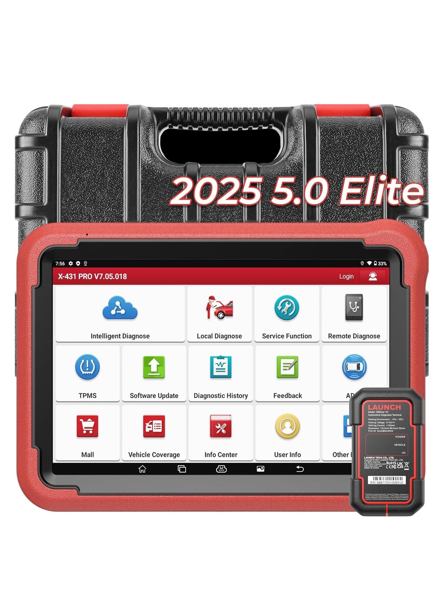 Compare LAUNCH X431 PROS V+ 5.0 Elite Bidirectional Scan Tool with 2025 Newly Released DBSCar VII Connector,38+ Reset for All Cars,ECU Online Coding,CANFD,FCA AutoAuth,VAG Guide,2 Yrs FRee Update at KSA Price