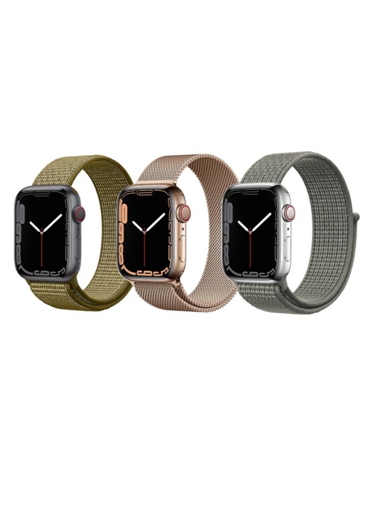 Compare 3pcs Apple Watch Strap 42414038mm Replacement for Apple Watch Series 10987654SE at KSA Price