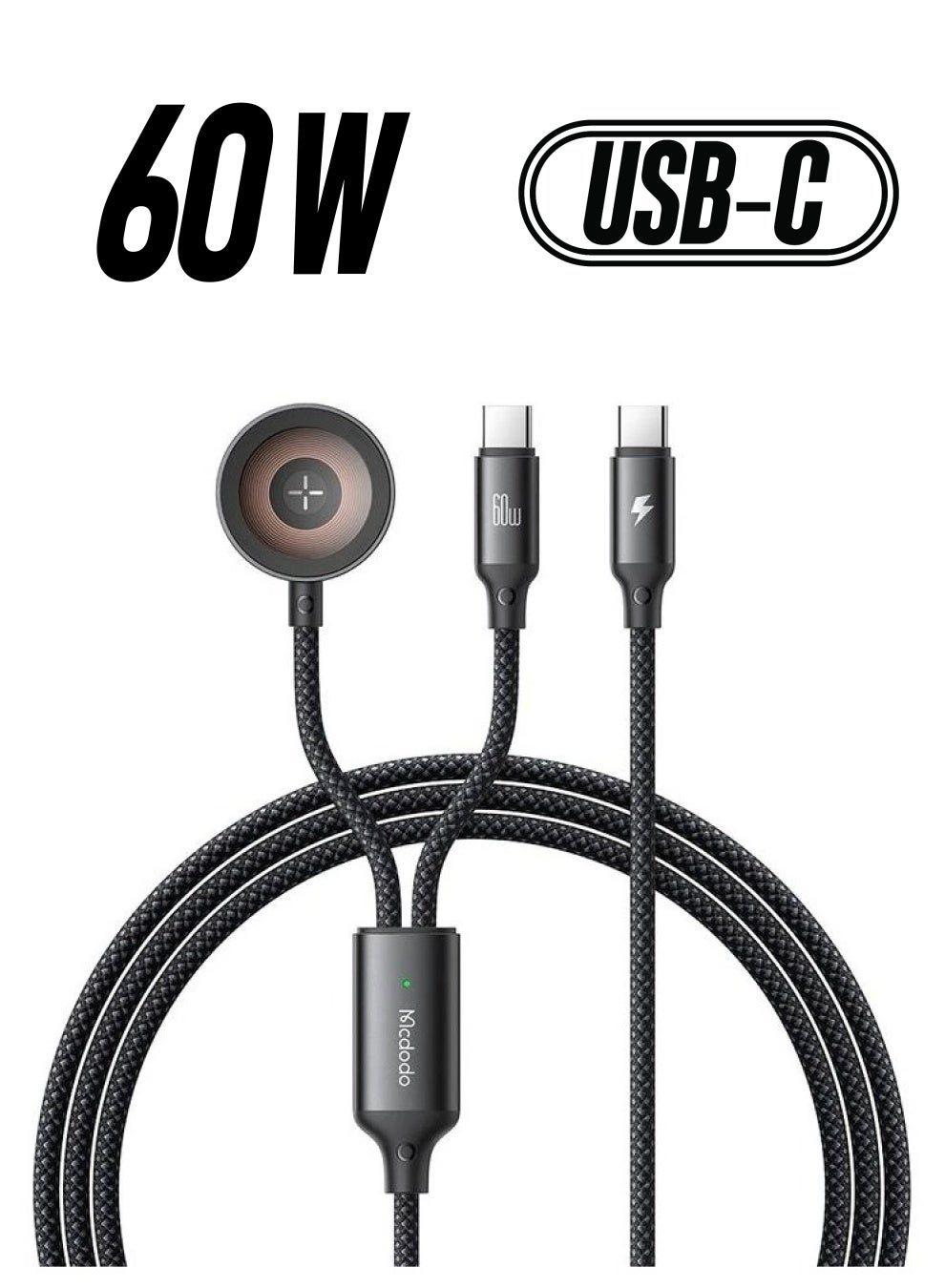 Mcdodo CA-2200 2 in 1 USB-C Cable & Apple…