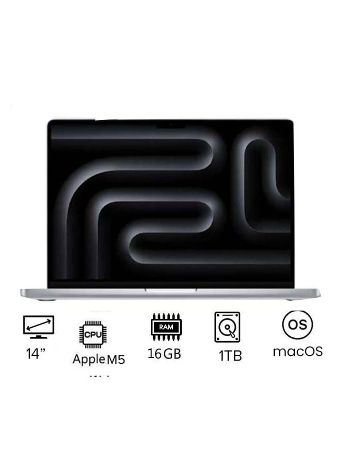 Compare MacBook Pro MDE54 | 14 Inch Display | Apple M5 Chip | 10Core CPU And 10Core GPU | 16GB RAM | 1TB SSD | macOS | English Keyboard | International Version | English Silver at KSA Price
