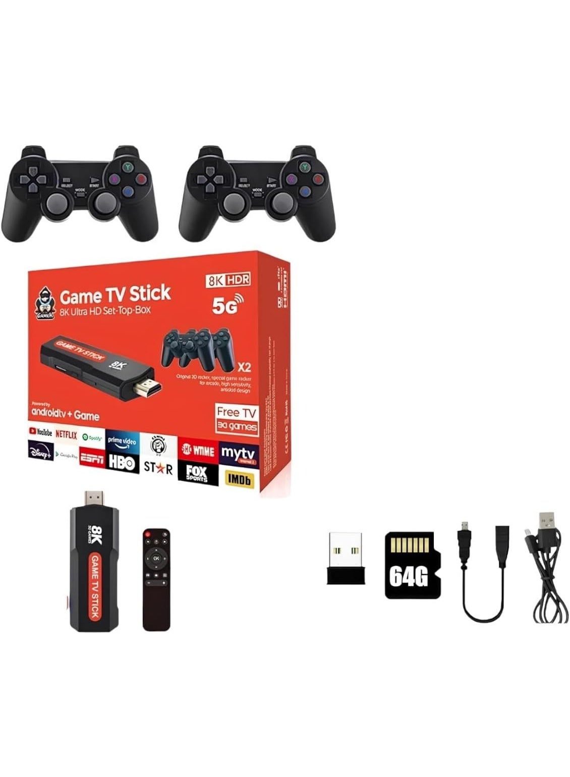 Q9 8K Game TV Stick, 64GB Game Storage, Wireless…