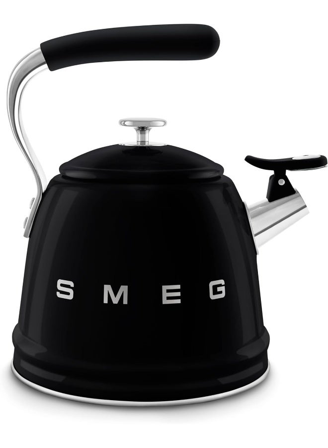 Compare Whistling Kettle Cklw2001Bl – Premium 2.3 L RetroStyle Stainless Steel Tea Kettle, Ergonomic Handle, Italian Design, CKLW2001BL black at KSA Price