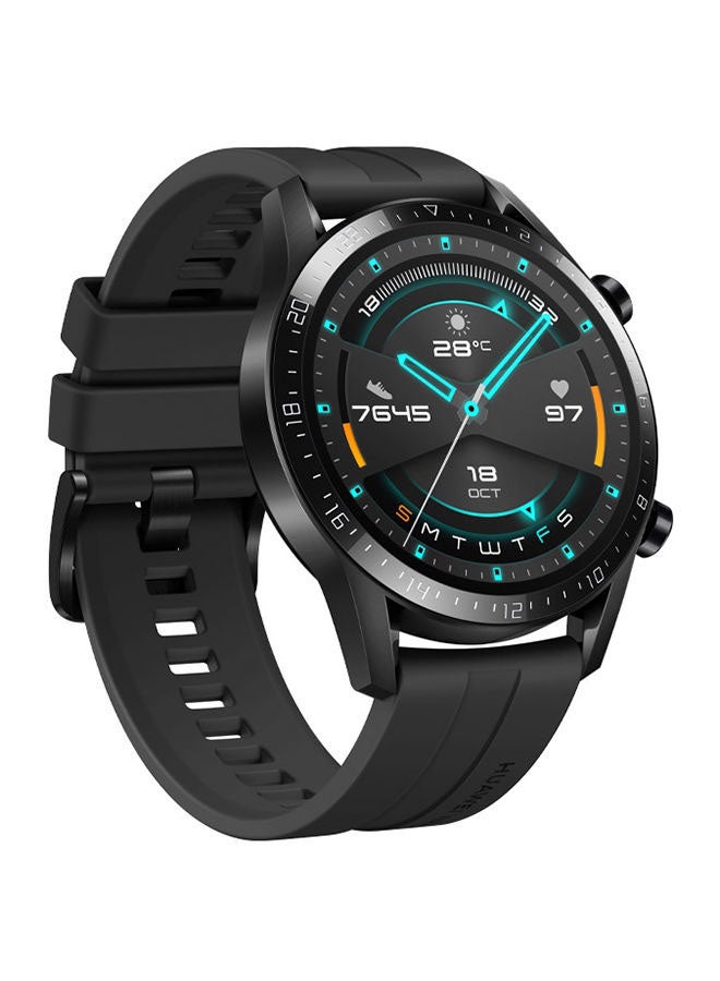 Compare Watch GT2, 46mm, Stainless Steel, Black Fluoroelastomer Strap Matte Black at KSA Price