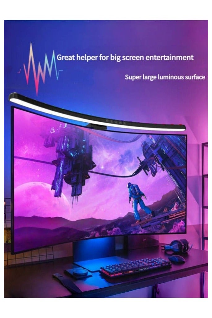 Compare Monitor Screen LED Light Eye Protection PC Monitor LED Bar Space Saving Desk Lamp with Auto Dimming for HomeOfficeStudyGame Curved Screen at KSA Price
