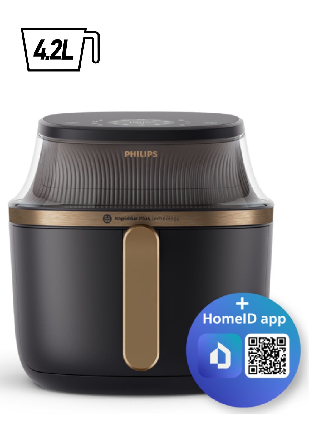 Compare Airfryer L  Seethrough Cooking Window, 16 Cooking Functions, Touchscreen, RapidAir Plus Technology, 4.2 L 1400 W NA32200 Black at KSA Price