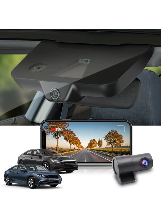 Compare Fitcamx 4K Dual Dash Cam Adapts for Honda Civic 2016 2017 2018 2019 2020 2021 Sport LX EX Touring Si & Insight 20192022 HD20323, OEM Look, Dual HD Video, Loop Recording WiFi, GSensor, 128GB Card at KSA Price