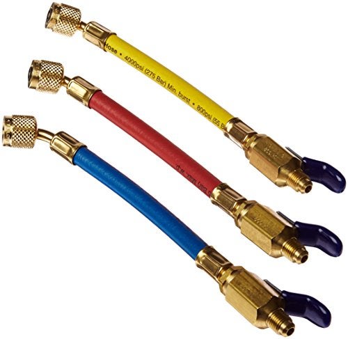 Compare Yellow Jacket 25980 9 FlexFlow and Low Loss Adapter Hoses, RedYellowBlue Pack of 3 at KSA Price