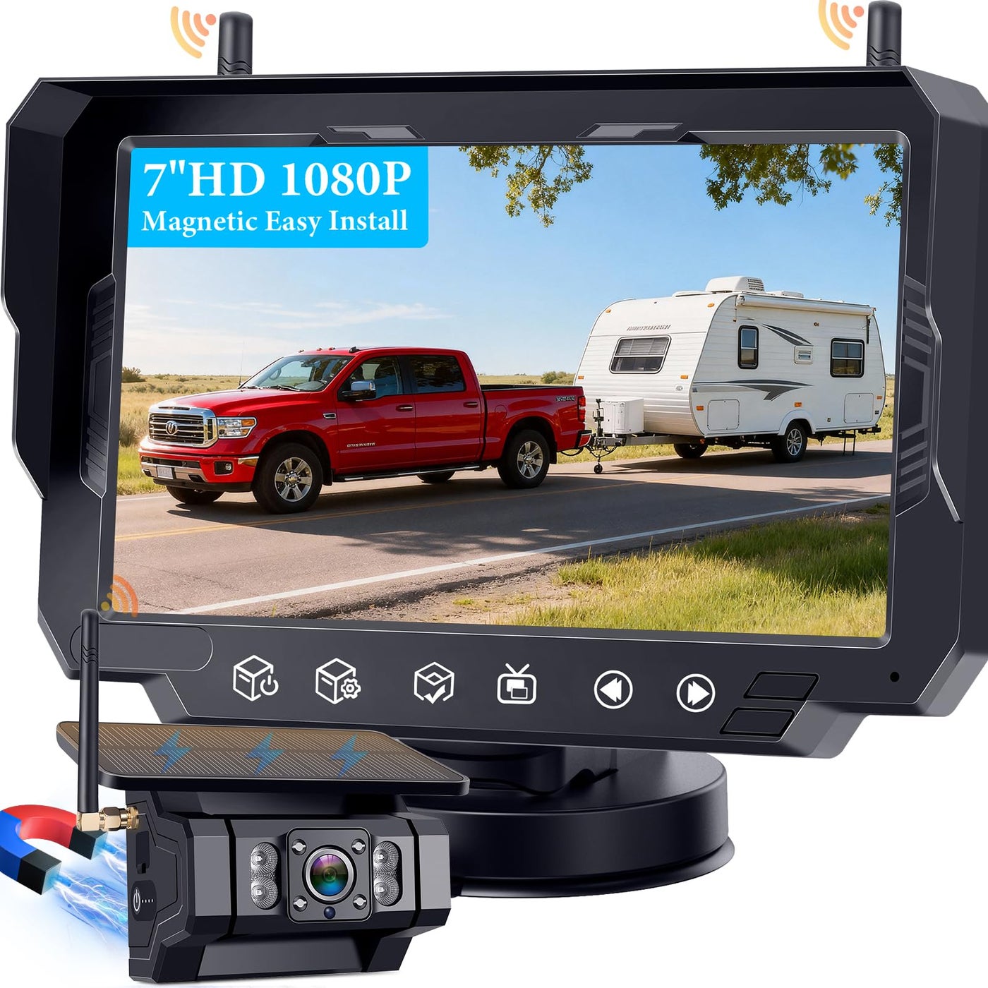 Rohent Solar Wireless Backup Camera for Trucks:…