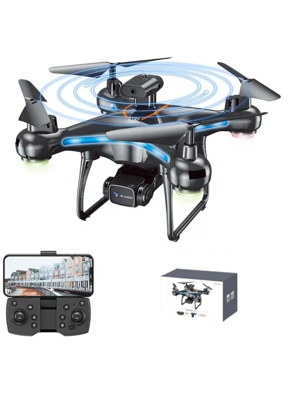 Compare ZFR F192 Drone 90° Remote ESC Multifunctional Mini Drone Optical Flow Positioning, Handless Mode, Altitude Mode, 306° Flip, WiFi, One Key Return, Obstacle Avoidance & LED Light Black at KSA Price
