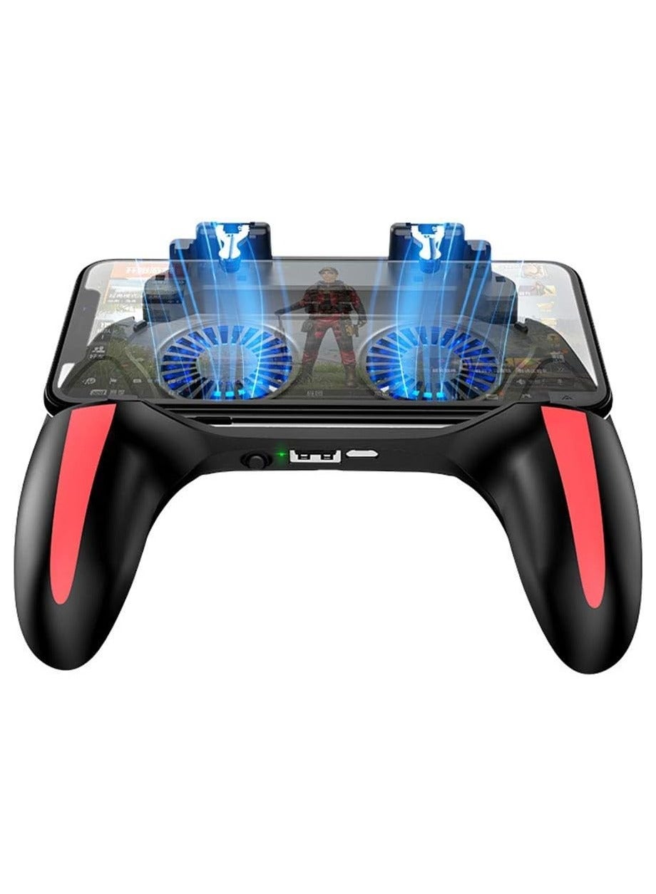 Compare PUBG Mobile Controller, H10 Double Fan Cooling Mobile Gamepad, Rules of Survival Gaming Joysticks with Sensetive Shooting Feel, Compatible with 4.76.0 inch Phone Accessories at KSA Price