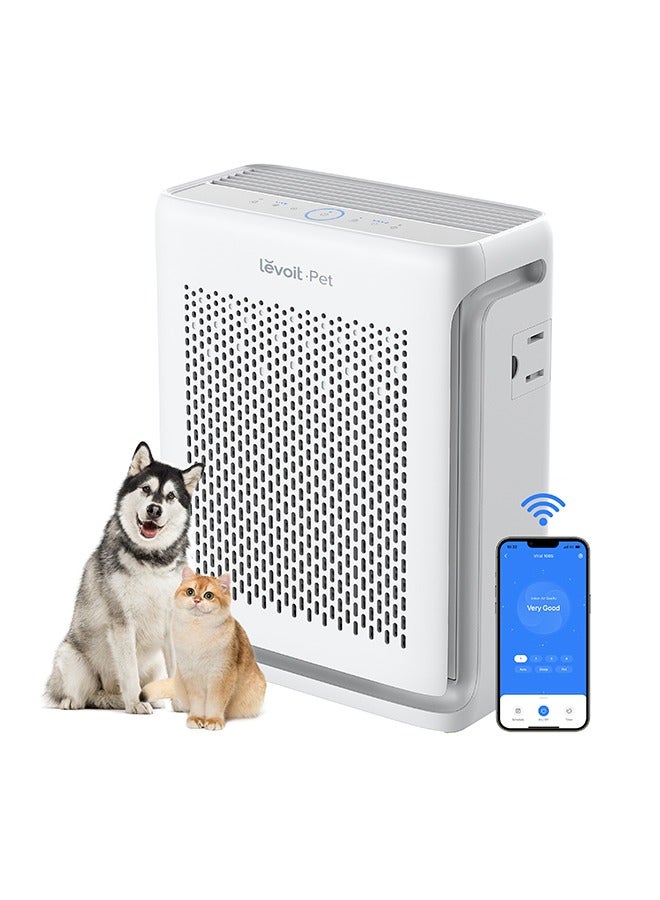 Compare Smart Air Purifier For Pet Care Smart H13 True HEPA Filter With Pet Mode For Pet Odors, Pet Hairs, Allergy With Washable PreFilter To Trap Hairs Covers 52m² White LAPV102SAAS White at KSA Price