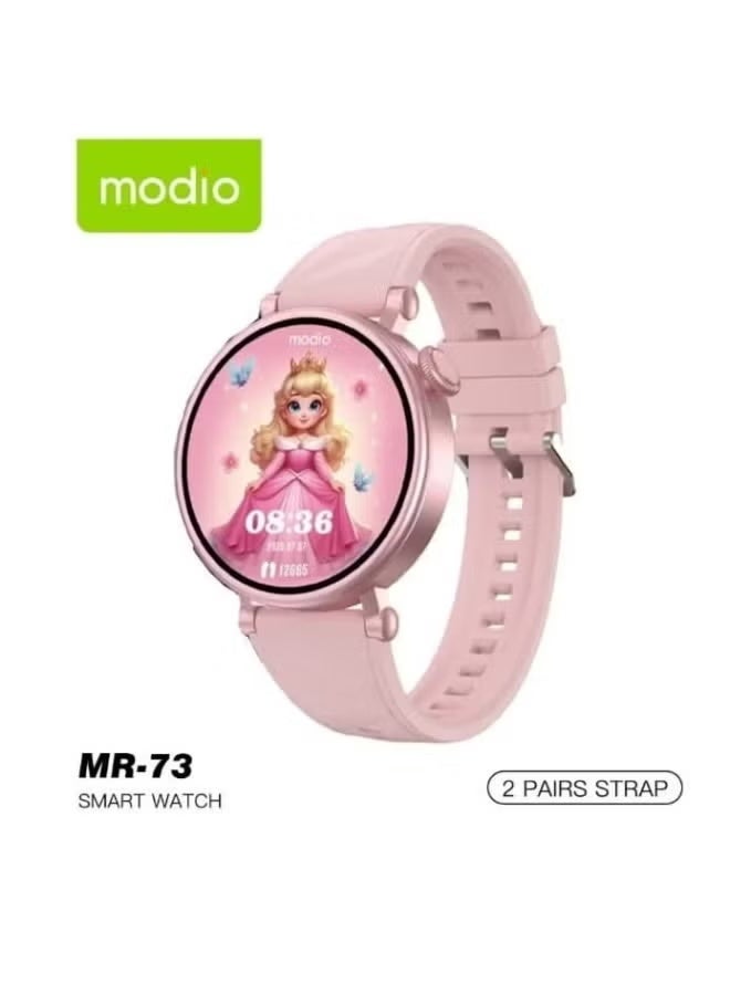 Compare MR73 Kids Smartwatch with Bluetooth Calling, SOS Alert, Interactive Games, Fitness Tracker, Dual Color Straps, Fun Educational Watch for Boys and Girls at KSA Price