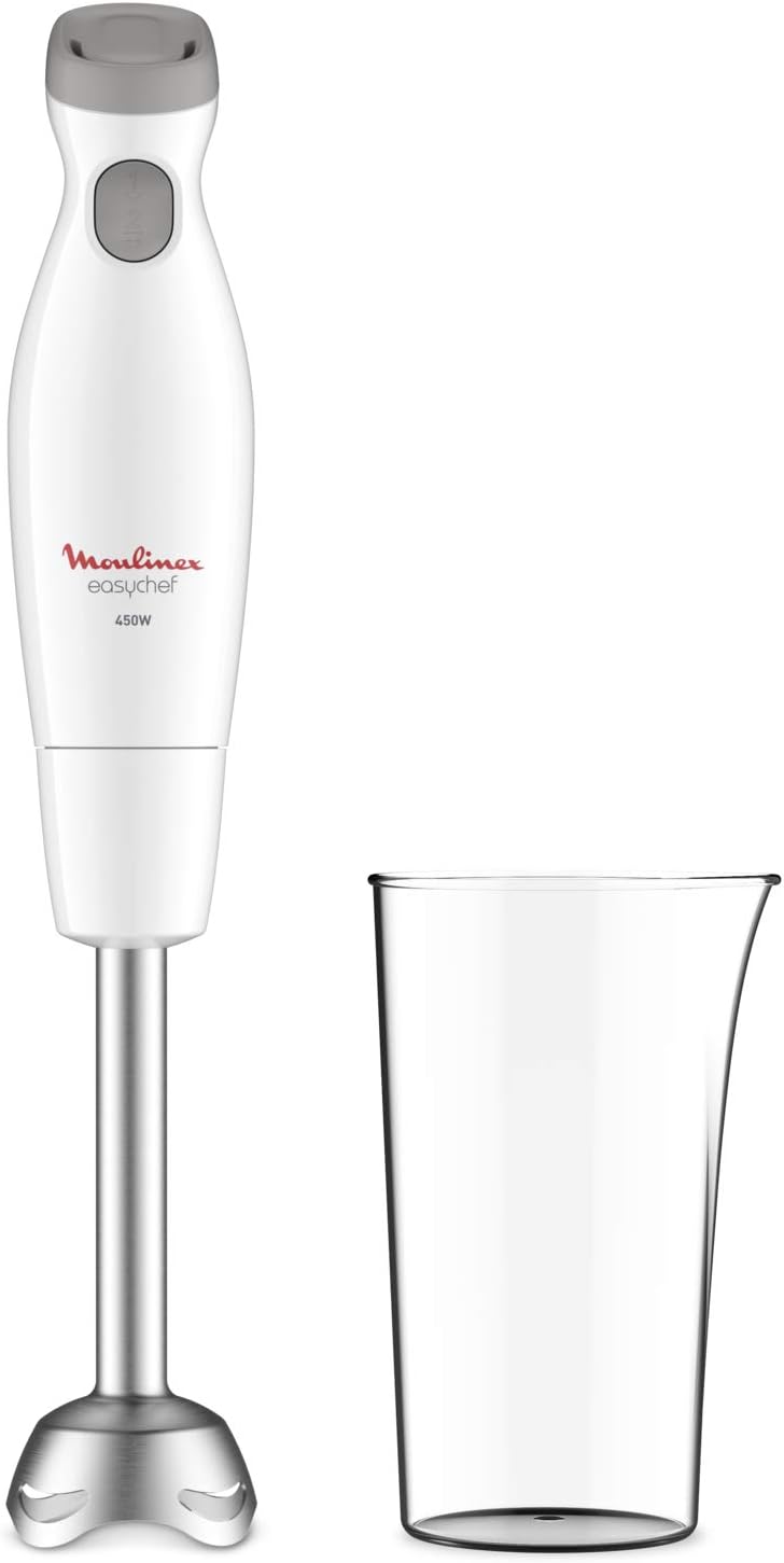 Compare Moulinex Easy Chef Hand Blender with 800 ml Beaker, 450W, White DD451127 at KSA Price