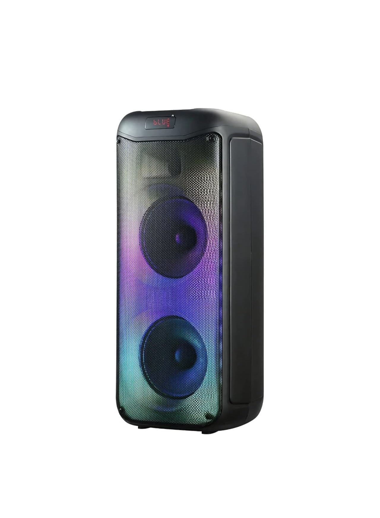 Compare ASD598 Big Daddy Portable Wireless Speaker with Wireless Mic, 8x2 Inch Driver, TWS Function, RGB Light, 2400 mAh Battery, 30W x 2 Speaker,ASD598 Big Daddy Portable Wireless Bluetooth Speaker with Mic | 30W x 2 Output | 8x2” Driver | TWS, RGB Light, at KSA Price