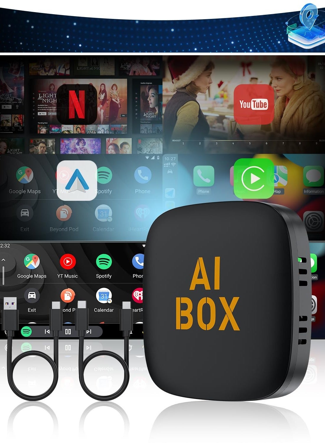 Carplay AI Box Android 13 Wireless Android…