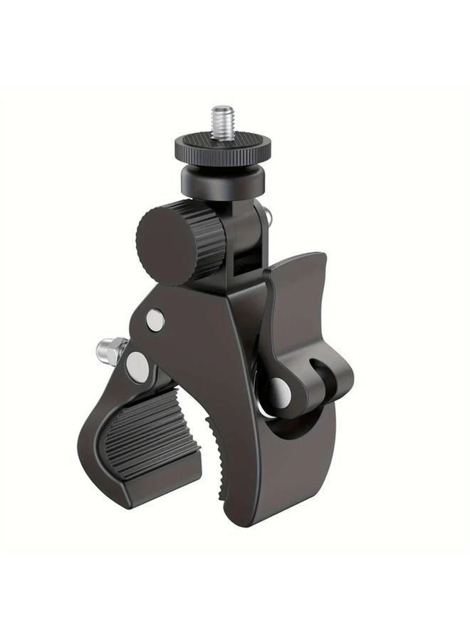 Compare Black Action Camera Mount Single Strong Clamp with 1 4 Inch Interface for GoPro 13 Insta360 X5 Accessories at KSA Price