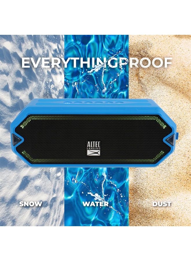 Compare HydraJolt Wireless Bluetooth Speaker, Waterproof Portable Speakers with Built In Phone Charger and Lights, Everything Proof Outdoor, Shockproof, Snowproof, 16 Hours Playtime Royal Blue at KSA Price