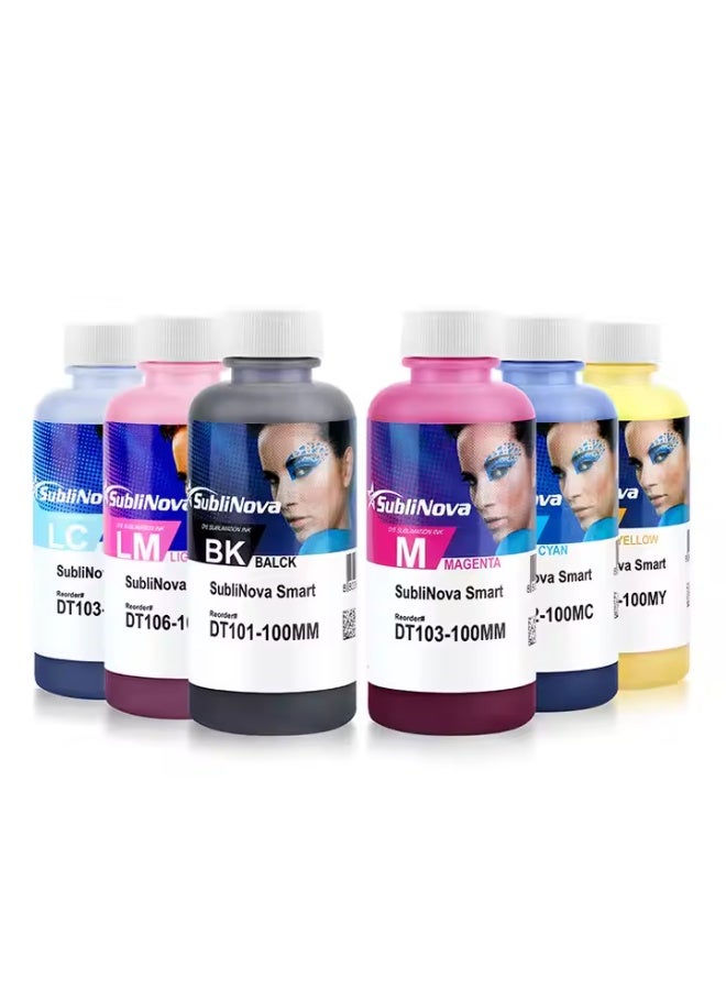 Compare Sublinova Sublimation Inks 100ml 6 colors set Compatible with EPSON printers at KSA Price
